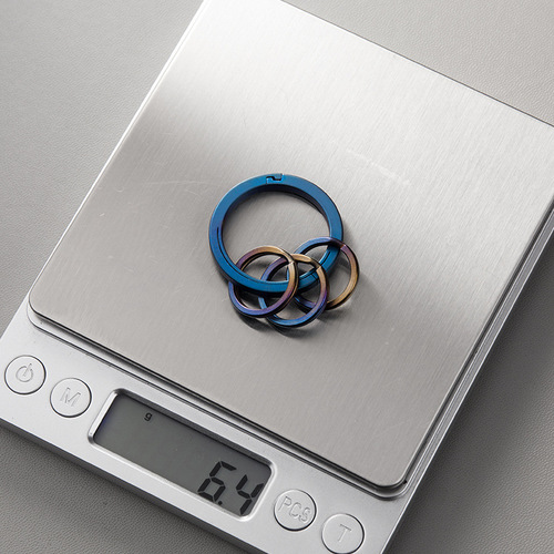 Wholesale titanium alloy quick release keychain pendant creative personalized car chain DIY material accessories key ring ring hanging