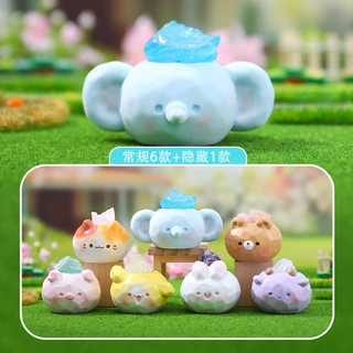 卡通桌面摆件守愿晶灵水晶石盲盒创意潮玩手办家居装饰节日礼物