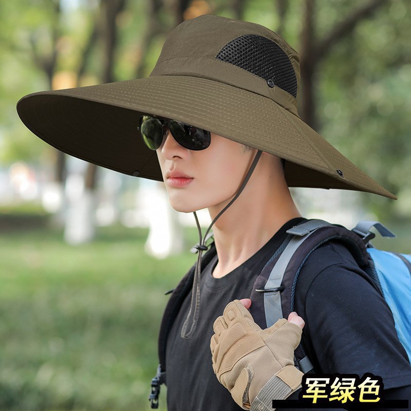 Sombrero de protección contra el sol para hombres y mujeres al aire libre cubierta de cuello gorro de verano gran bisel anti-UV sombrero de pesca sombrero de montaña sombrero de bicicleta