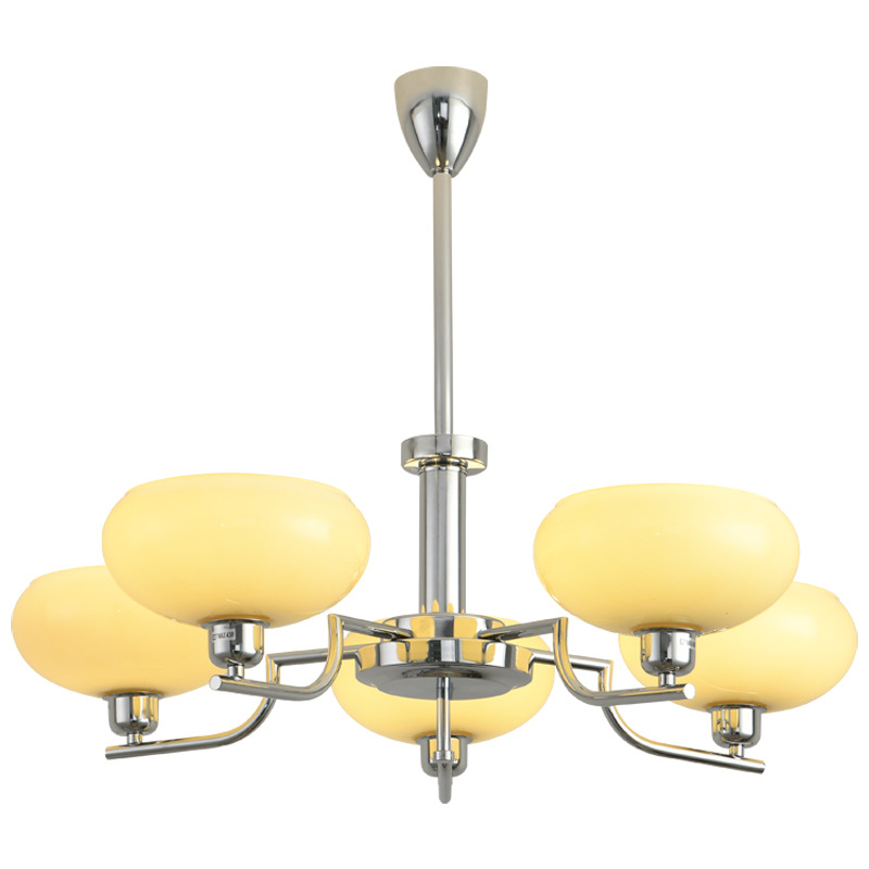 Lámpara de la sala de estar Bauhaus retro 2026 nueva lámpara de dormitorio francesa medieval crema lámpara principal de la sala de estar 117L