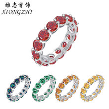 Wish�羳925���y�pt950��50�֝MȦ��ɫĪɣʯ��ָŮ�W���M�荽�