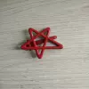 Clear red bottom clip-slanted star