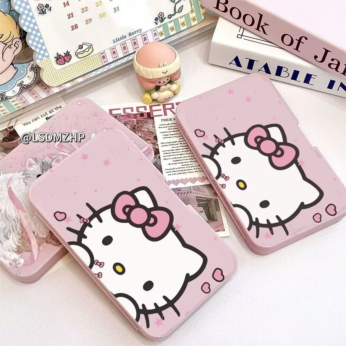 偷看凯蒂ins风多副装美瞳盒高颜值隐形眼镜收纳盒防漏美瞳护理盒