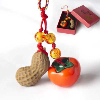 Factory Wholesale Resin Persimmon Car hanging - new-edition-of-good-persimmon-peanut-gift-box