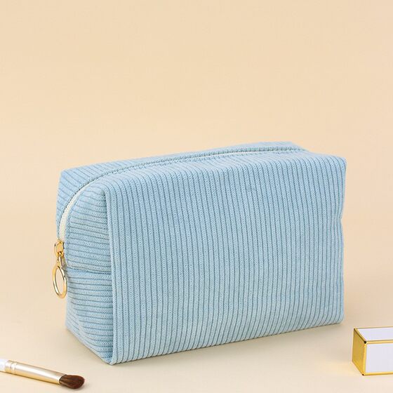 Foreign trade new corduroy large capacity travel portable cosmetic bag wash bag storage bag Yiwu bags wholesale