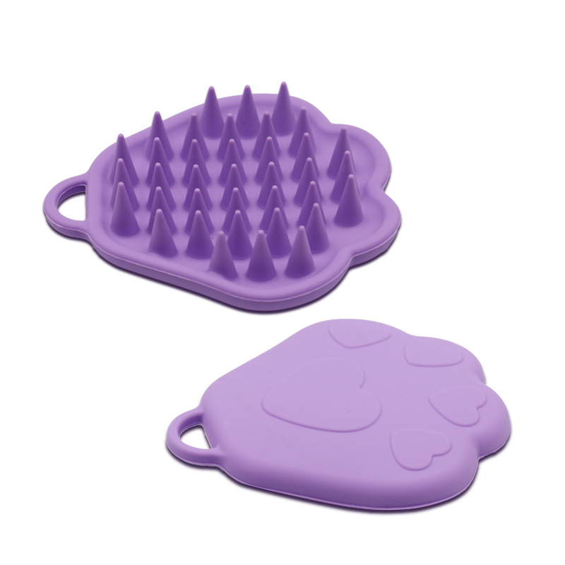 New-style silicone shampoo brush: Scalp meridian-cleaning massage comb—ultimate hair-washing tool, perfect for bathing, featuring a cat-claw design for gentle yet effective hair care.