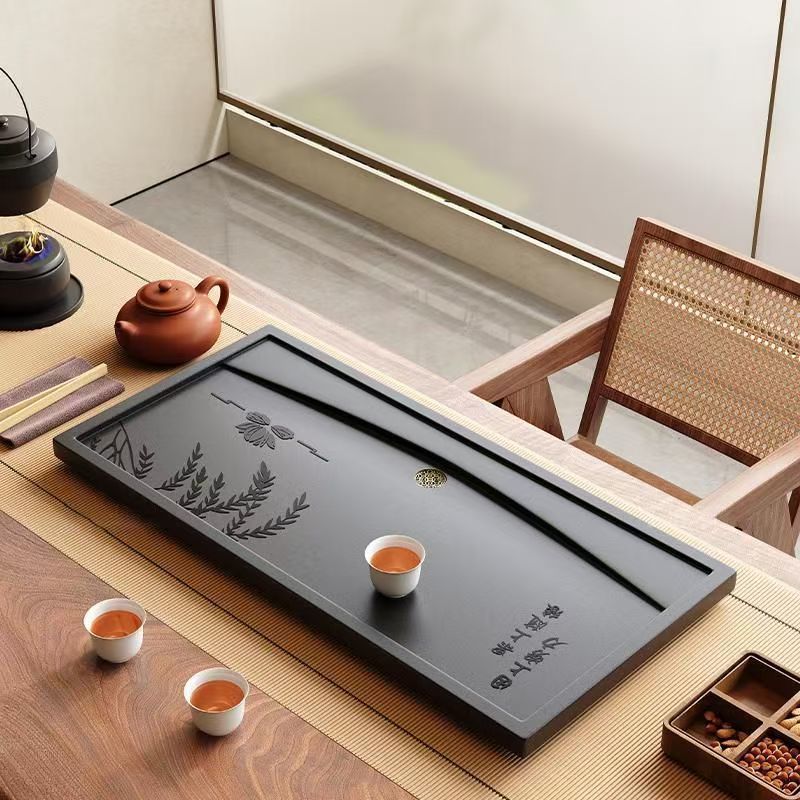 Nuevo tipo de mesa de té sintética de piedra de oro integral imitación de piedra doméstica oficina moderna simple drenaje directo