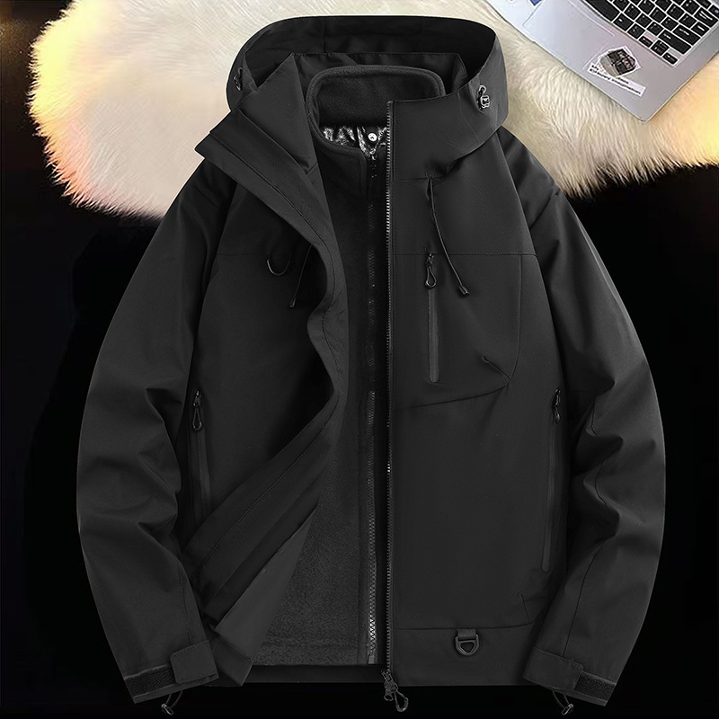 冲锋衣定制男女款三合一可拆卸户外旅行露营登山服企业团体工作服|undefined