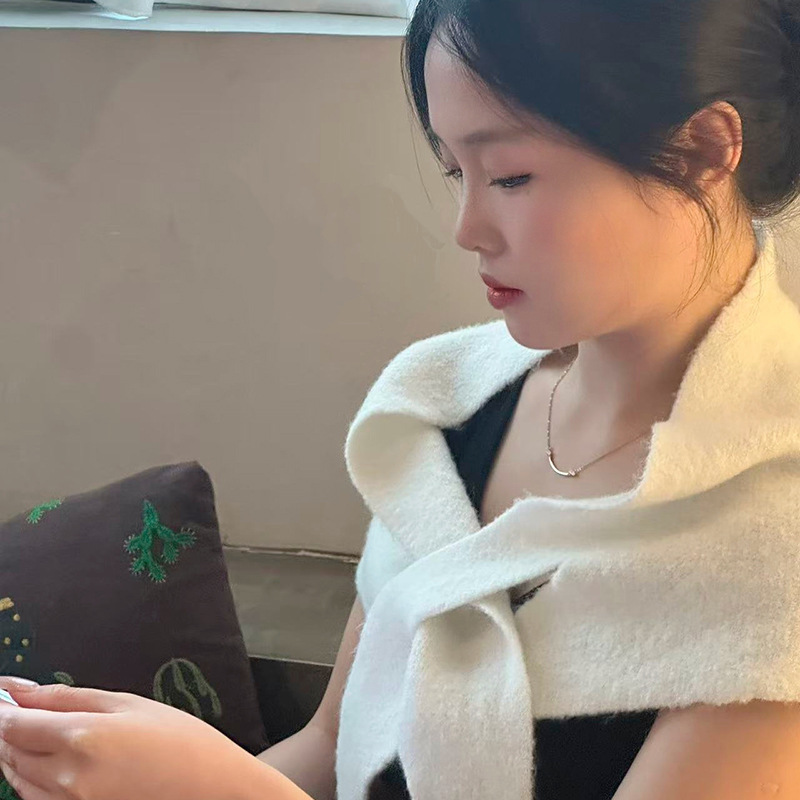 三角巾围巾含羊毛披肩斗篷秋冬女外搭高级感披肩毯保暖小坎肩披风|undefined
