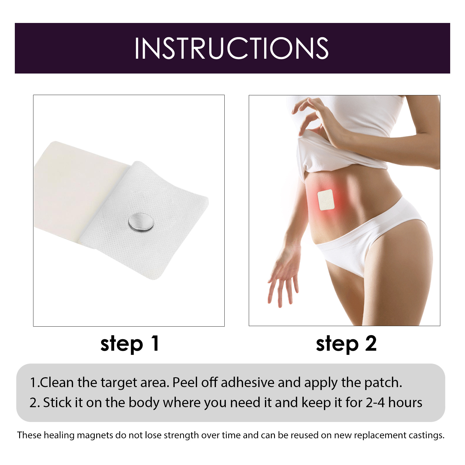 EELHOE lymphatic magnetic suction body large belly, tight and shaping waist fat, slimming patch for_voghion.com