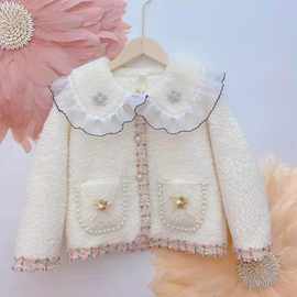 女童2024新款冬季小香风毛毛外套公主宽松洋气休闲儿童外贸58221