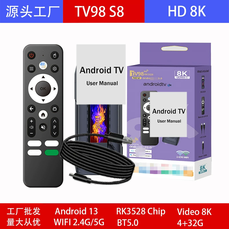 Набор TV98 RK3528 - топ-бокс Android13.0 RK3528 WIFI6 Bluetooth пульт ДУ TV BOX