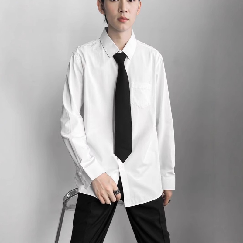 2025 New Spring Trendy Oversize Loose Bf Long-Sleeved Shirts for Men and Women Casual Jackets Tops