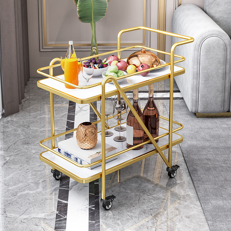 Nordic mobile beauty salon hot pot restaurant food delivery cart hotel commercial restaurant beverage cart iron push cart