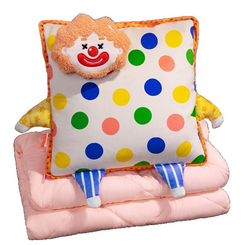 Cojín Manta 2 en 1 de Payaso 2 en 1 de Peluche para Oficina y Coche
