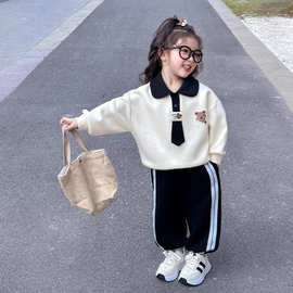 童装女童秋季2025新款中小童洋气可爱休闲宽松套装两件套酷潮女孩