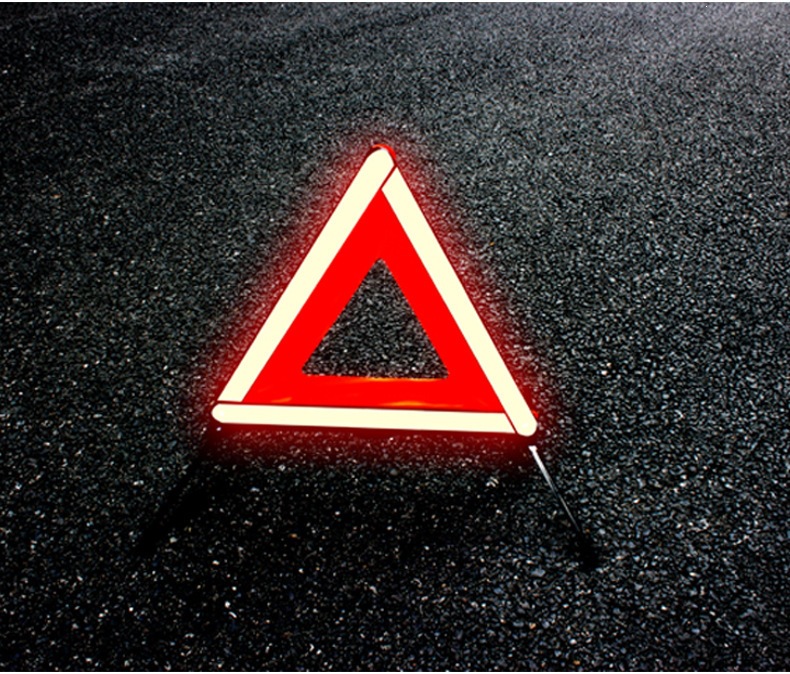 Car Tripod Warning Sign, Fault Safety Hazard Sign, Parking Reflective Annual Inspection Triangle Warning Sign