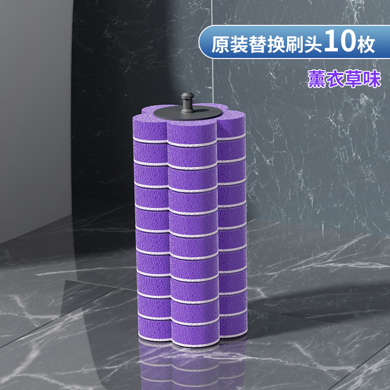 Cepillo de inodoro desechable reemplazable cabeza de cepillo de cepillo de limpieza de pared de baño doméstico sin ángulo muerto cepillo de lavado de inodoro
