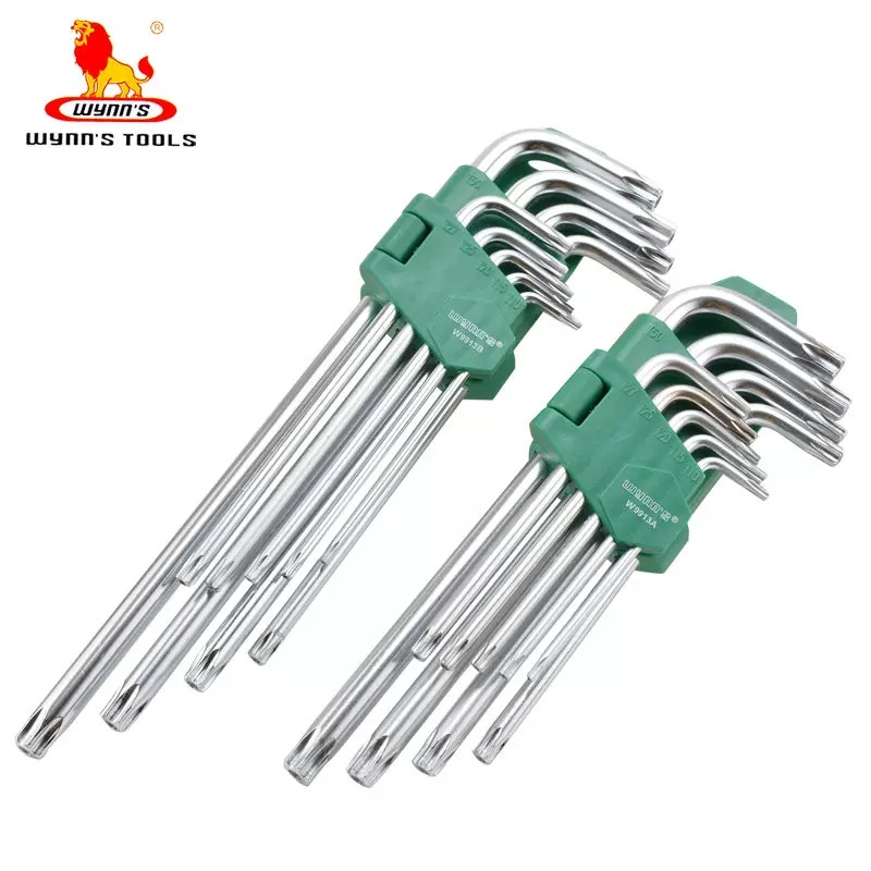 威力狮9件套梅花型内六角扳手铬钒钢星型螺丝批梅花扳 W9913A/B