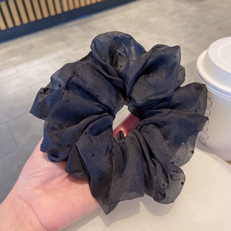 블랙 도트머리끈 [16cm]