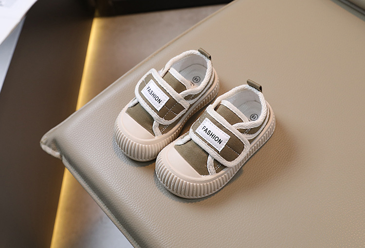 2024 Vår och höst Barncanvas Pojkar Casual Shell Head Girls Cookie Mjuk sula Babyskor_voghion.com