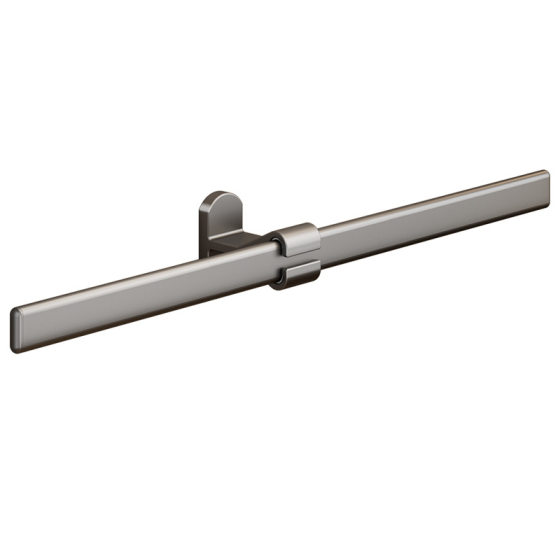 Minimalist Toilet Towel Rack Hanging Towel Bar Space Aluminum Retractable Mobile Gun Gray Single Rod Bathroom