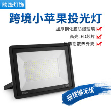 跨境小苹果投光灯防水户外灯LED泛光灯100W室外灯强光IP66防护