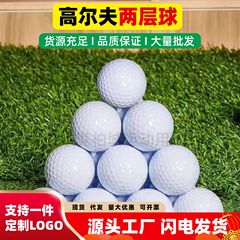 ホットセールゴルフボール 42 ミリメートル二層練習ボール印刷可能なロゴ二層トレーニングボール高弾性長距離ボール