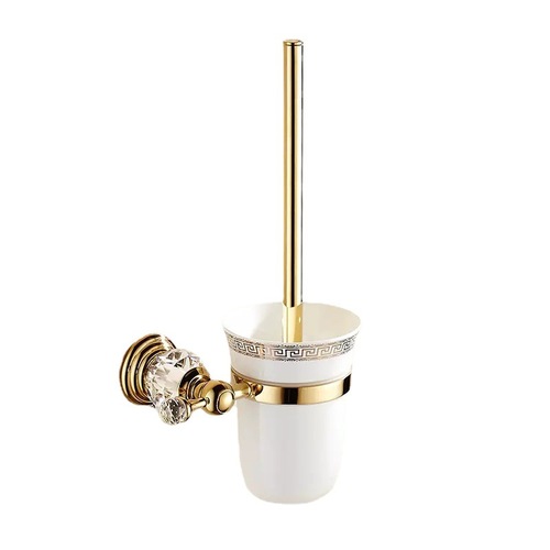 European style golden crystal series toilet brush holder antique hardware pendant bathroom supplies toilet brush set