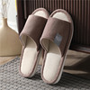 Slippers, non-slip footwear indoor, cloth for beloved, slide, cotton and linen