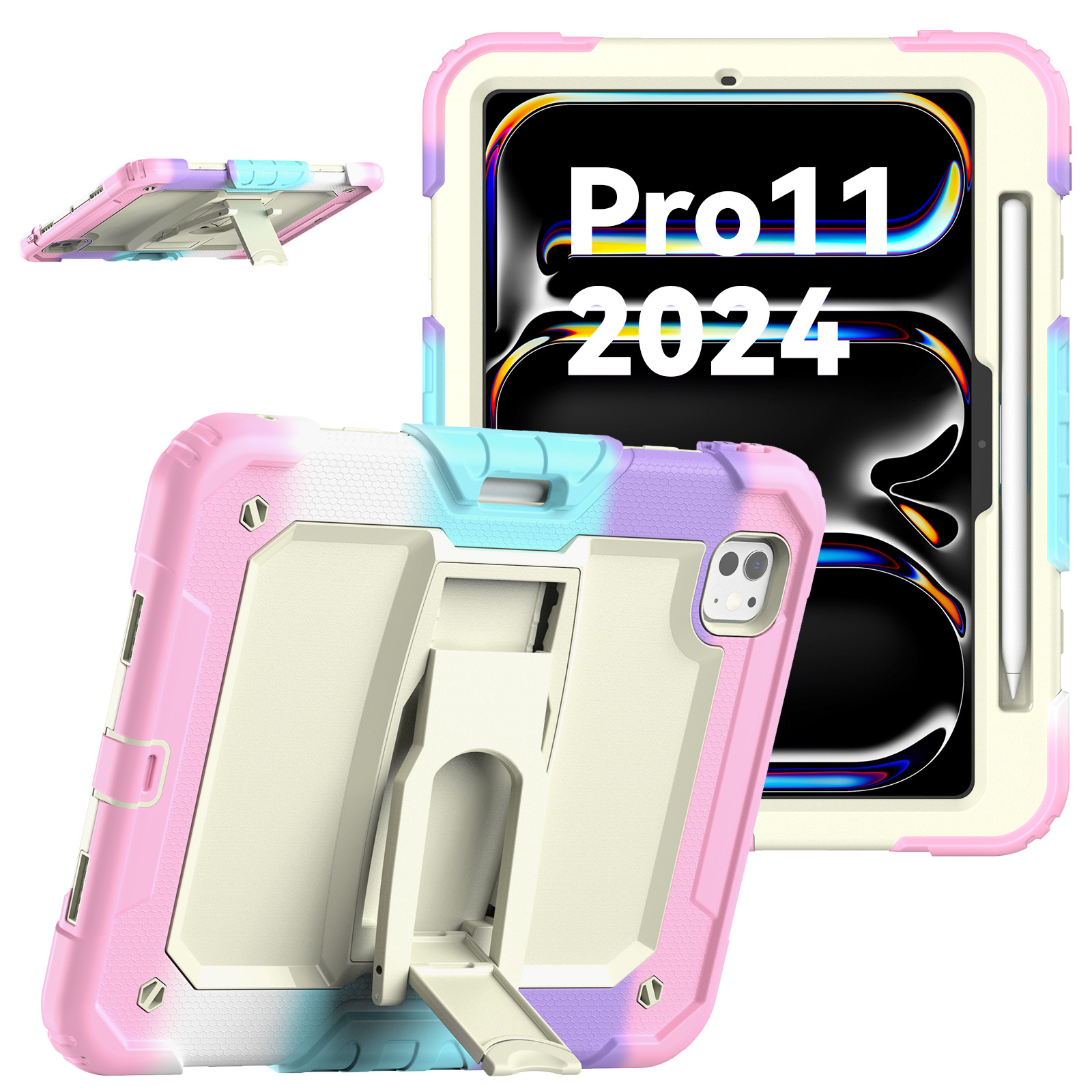iPad Pro2024 nueva cubierta plana de silicona air6 manzana cubierta 11 pulgadas soporte anti-caída y anti-flexión