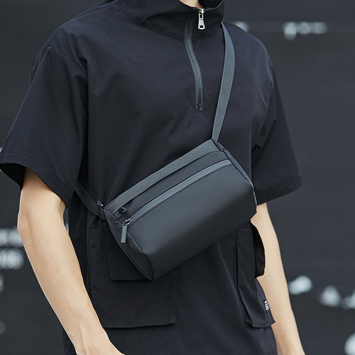 Men's Single Shoulder Crossbody Bag Trend Brand Small Backpack Casual Japanese Style Small Crossbody Bag Boys' Small Crossbody Bag Solid Color