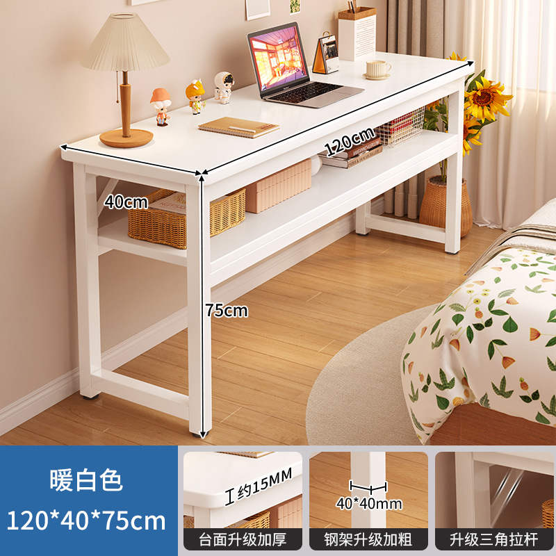 Escritorio de doble escritorio simple estudio dormitorio casero estilo de crema mesa de maquillaje de chicas escritorio de computadora rectangular