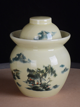 景德镇陶瓷泡菜坛子家用老式密封酸菜咸鸭蛋腌制缸加厚双盖储物罐