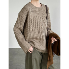 滔川重工系列毛衣！韩系宽松高级感立体麻花毛衣MB852