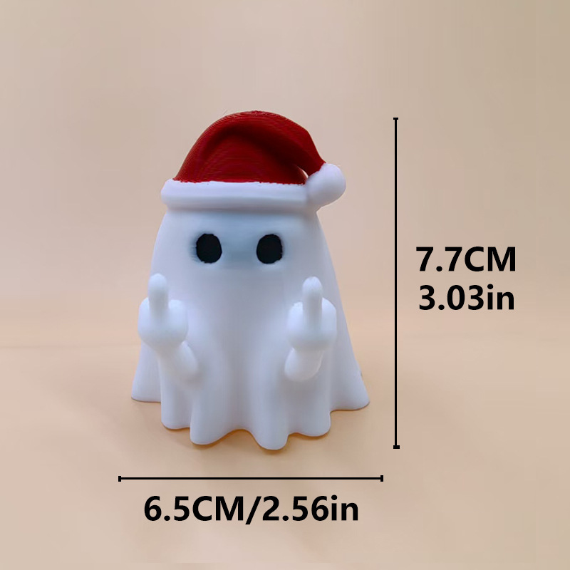 跨境新款 Christmas Cute Ghost 3D圣诞节幽灵笔架桌面摆件装饰|undefined