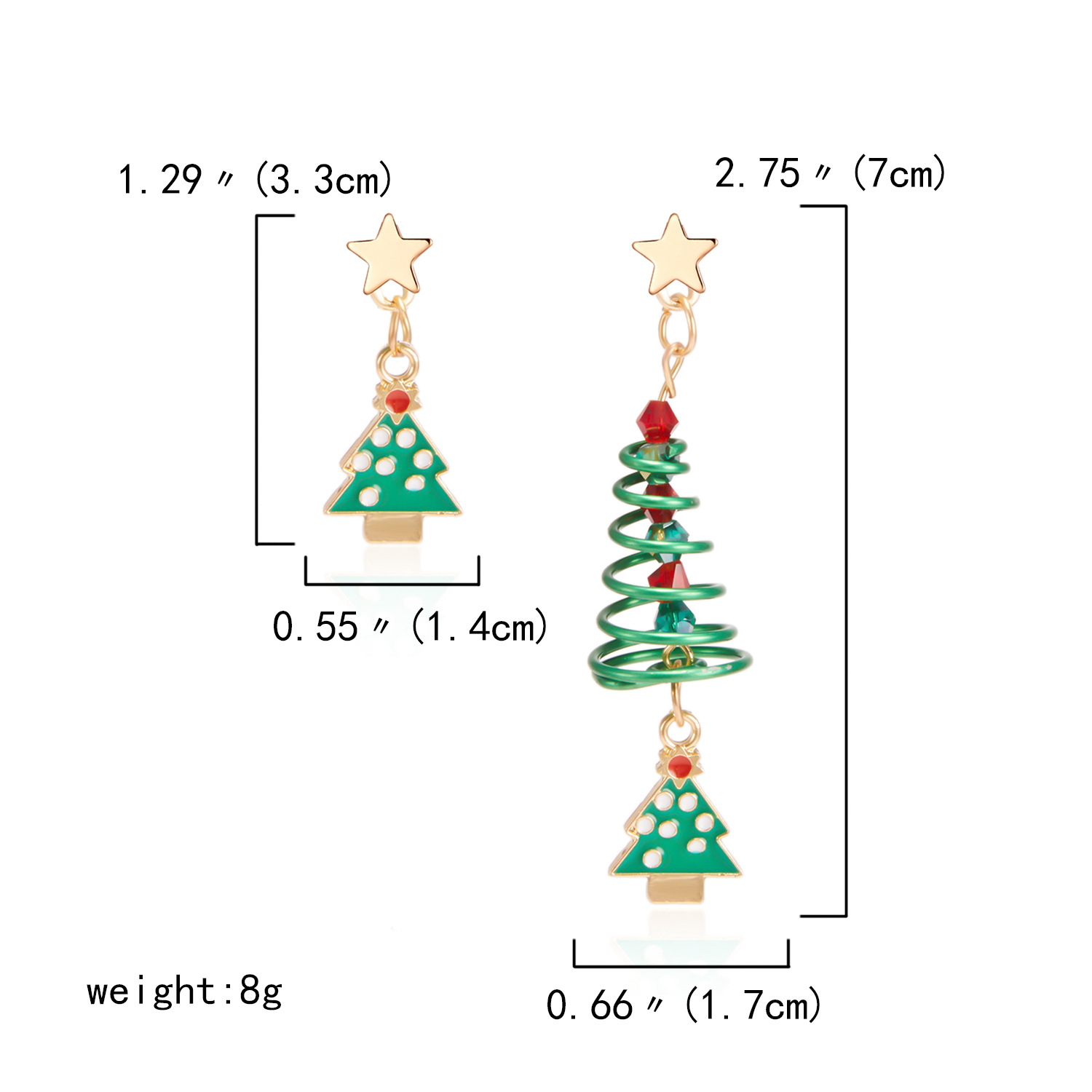 Fashion Christmas Tree Alloy Plating Women's Drop Earrings 1 Pair display picture 1