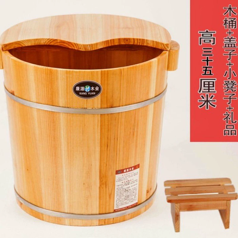 Купель для ног домик Housewood хвойный высота/банды для ванны для ног, деревянная чаша