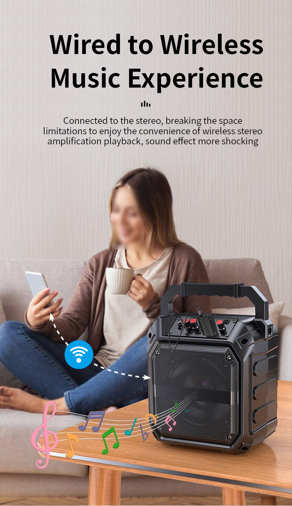 Car Bluetooth 2-in-1 Converter, Mobile Phone Car Audio Transmitter, Car Audio Wireless Receiving Module