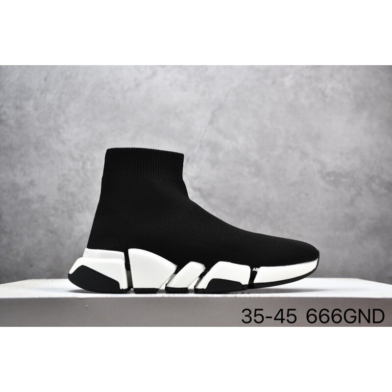 Foreign Trade Cross-Border Exclusive European Station Paris Speed Trainer Men's and Women's Slip-On Shoes Couple Style Sock Shoes