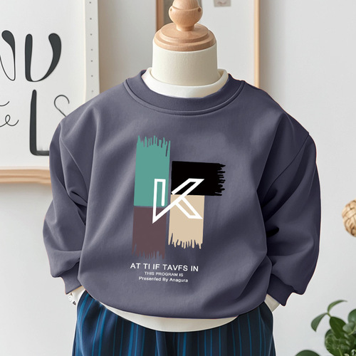 Women's and Men's Universal Children's Thick Fleece Crew Neck Sweatshirt - Autumn/Winter Bestseller Comfortable Top