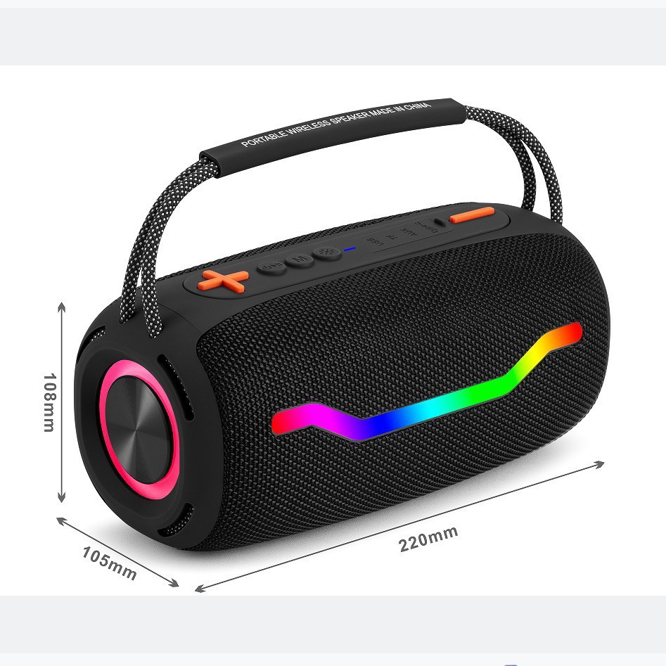 跨境BOOMBOX520JB家用手提蓝牙音响防水插卡低音炮大功率户外音箱