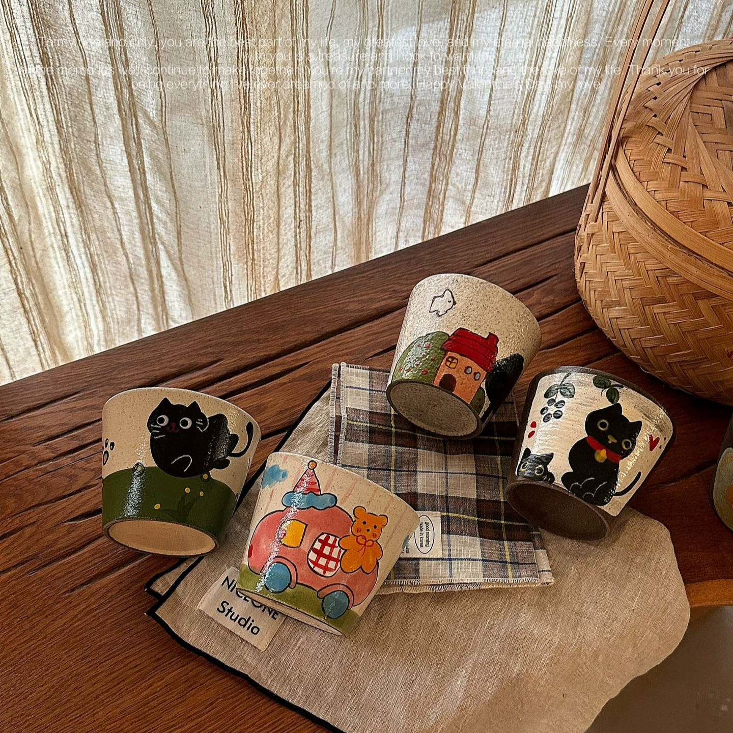Jingdezhen расписная ручная работа домовой животное держатель чашка pig mouth cup coffee cup niche latte latte cup owner cup gift