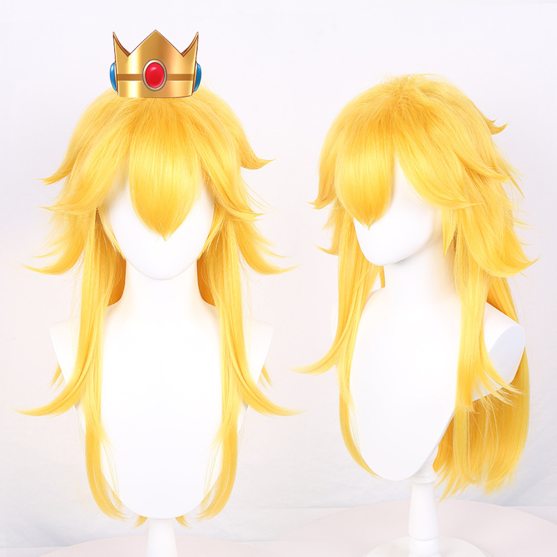 Mufei Anime Super Mary Princess Biki Cos Wig Princess Biki Princess Peach cosplay Wig Mufei Anime Super Mary Princess Biki Cos Wig Princess Biki Princess Peach cosplay Wig