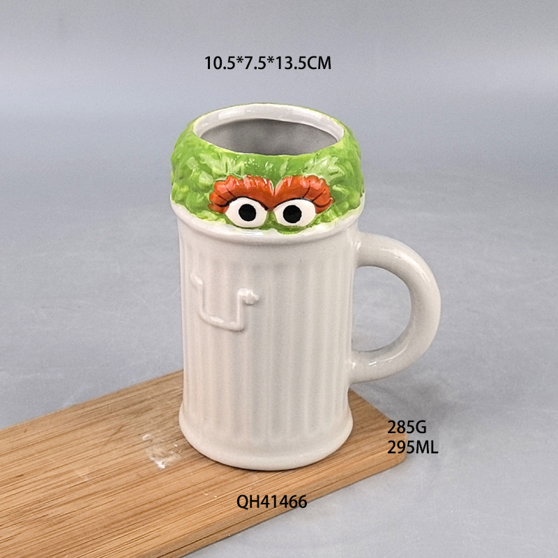 Bola de lana linda, divertida y fea personalizada, taza de bote de basura, taza de cerámica, regalo de souvenirs, taza de cerámica de diseño de nicho