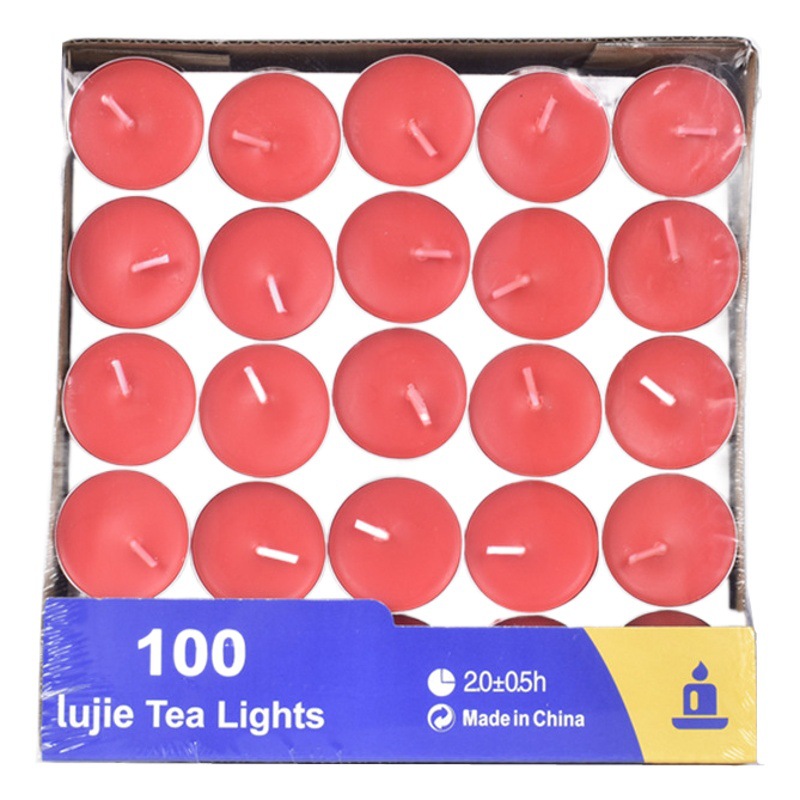 2 horas de té libre de humo cera de aluminio cáscara té hirviendo calefacción aromaterapia pequeña cera de té Hotel KTV vela sin humo vela redonda