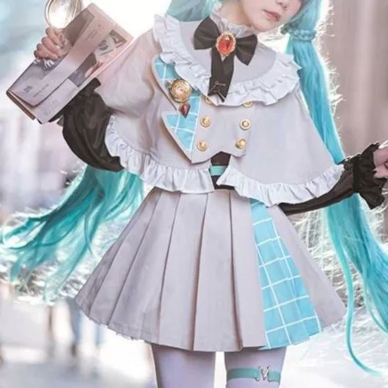 Hatsune Miku cos костюм девушки детектив Мика маленький детектив плащ косплей костюм женский