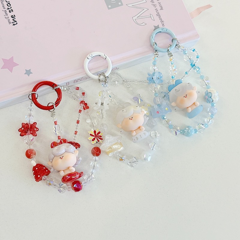 Genuine Lilith linda pintura al óleo estrella nueva aleación cristal resina linda cadena de teléfono móvil bolso colgante de teléfono móvil