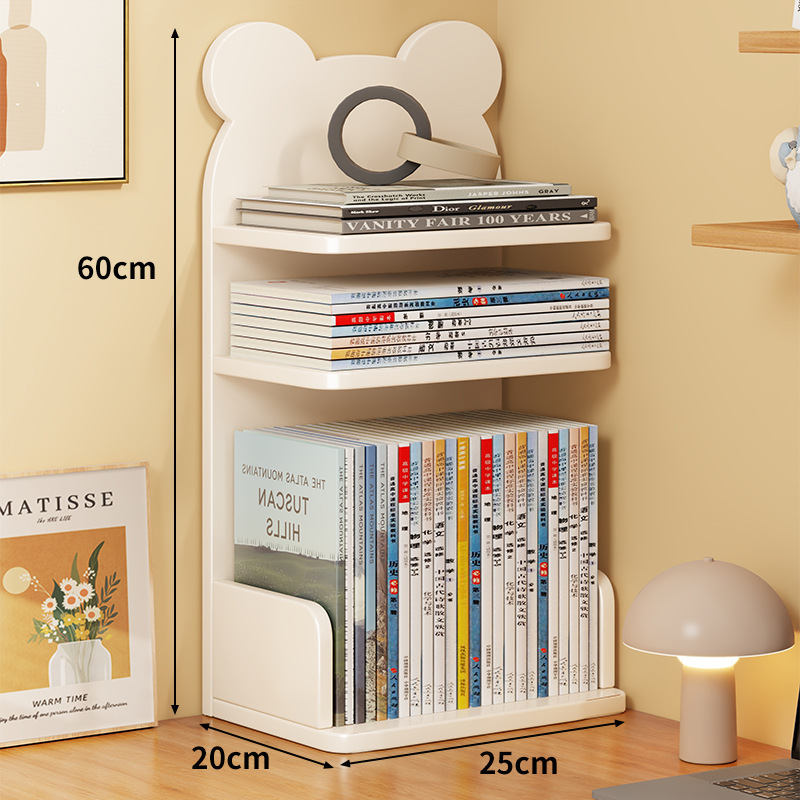 Wooden Bookshelf Bookshelf File Box Book Storage Cabinet File Layered Storage Rack Desktop Office Supplies Information Rack