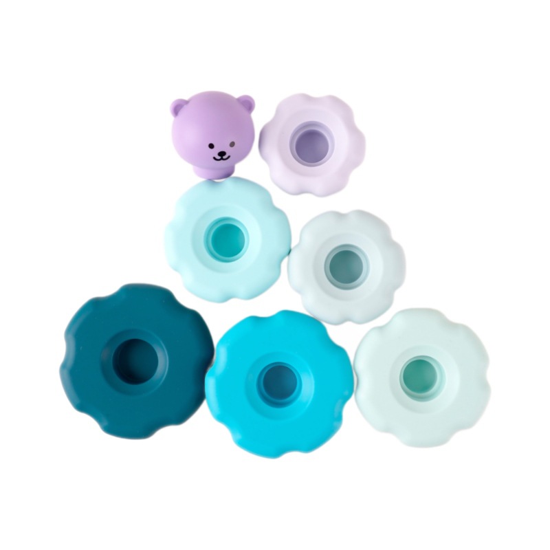 Bloques de educación temprana para bebés de 1 - 3 años de edad, goma de silicona, plástico digital, juguetes para bebés apilados